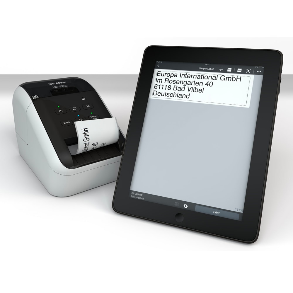 BROTHER QL-810W Impresora de Etiquetas WIFI