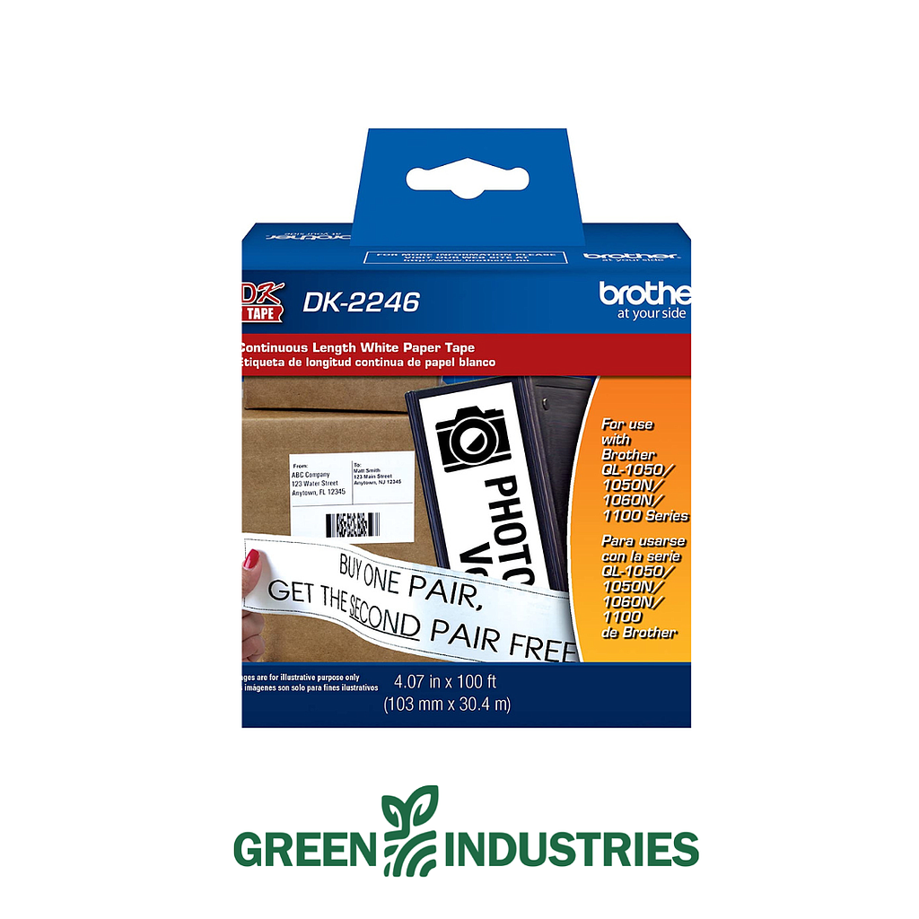 Rollo Continuo Brother DK2246 103 mm x 30,48 m Blanco